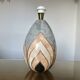 Art Deco style lamp in marble veneer and brass from the 70s