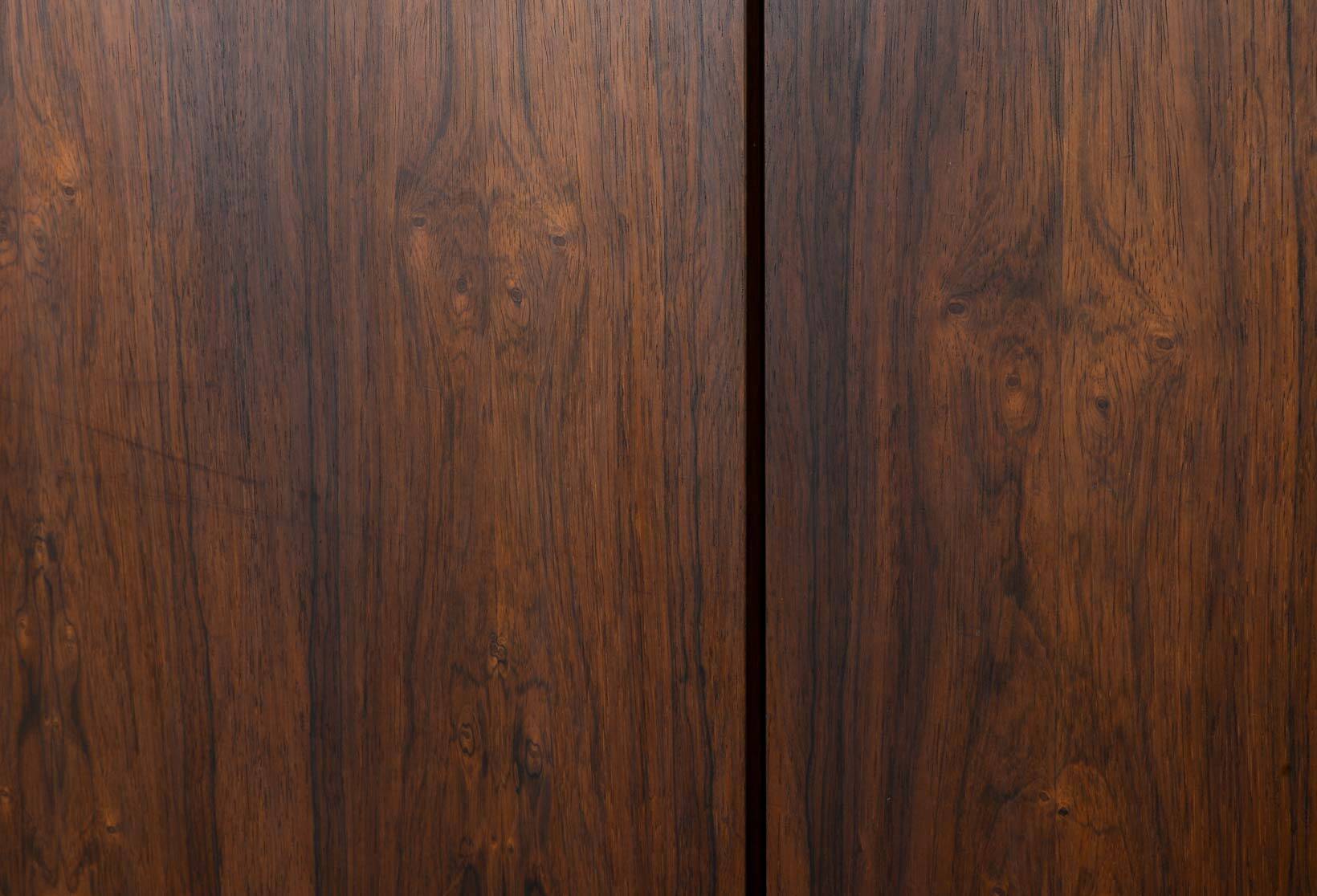 Fristho Franeker Vintage Design Rosewood Cabinet with Glass Handgrips 60s