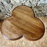 Turned wooden clover table