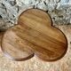 Table trèfle en bois tourné