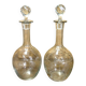 Pair of decanters nineteenth crystal grave, baccarat quality, Saint Louis, chic decoration