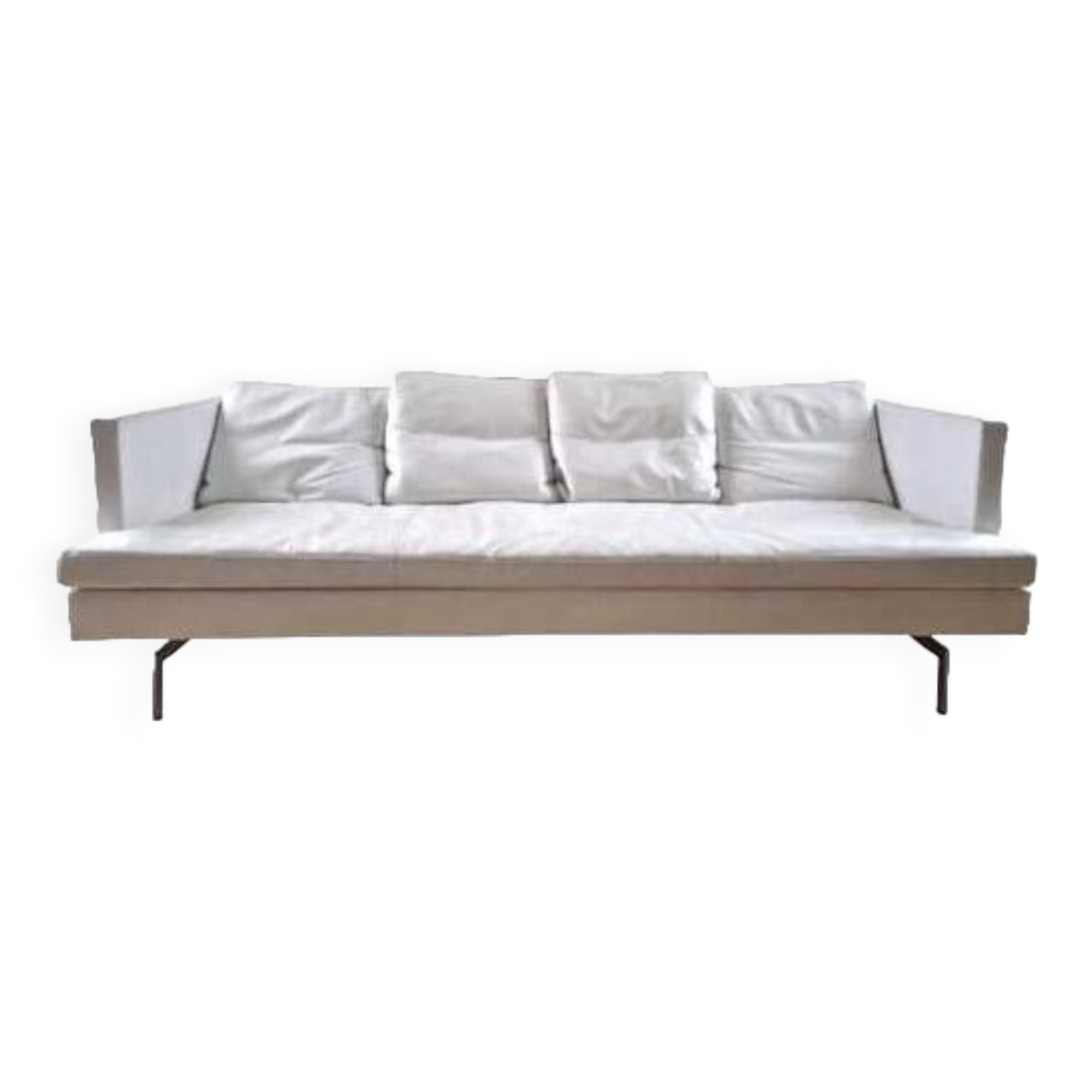 Leather sofa, Stricto Sensu leather designer sofa by Didier Gomez for Ligne Roset.