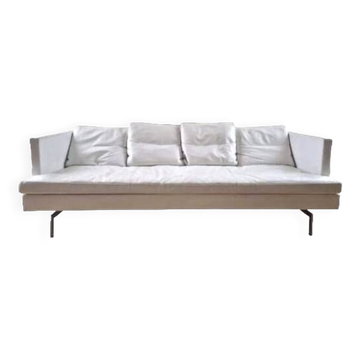 Leather sofa, Stricto Sensu leather designer sofa by Didier Gomez for Ligne Roset.