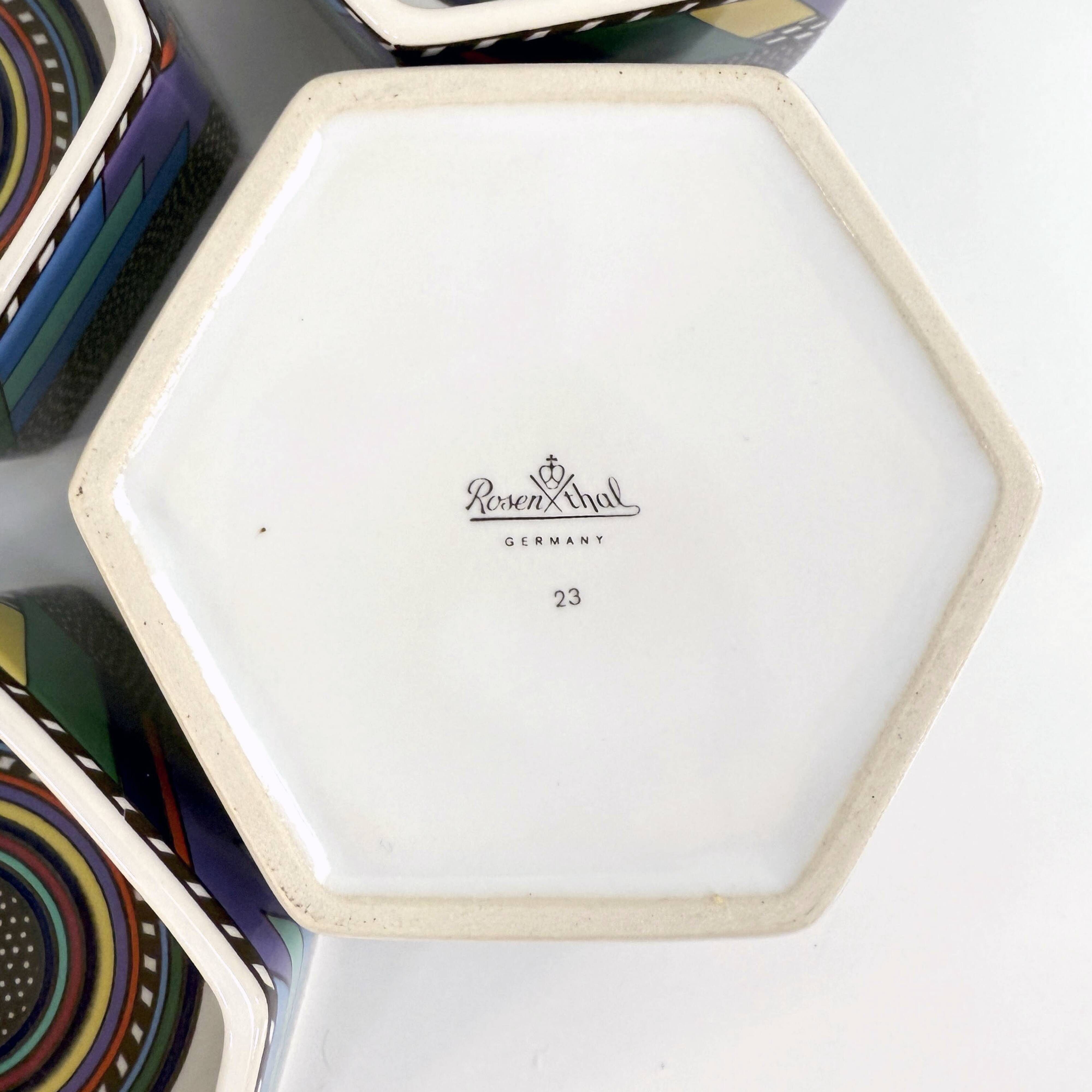 Set of 4 Metropol Apero Bowls by Barbara Brenner for Rosenthal, 1990