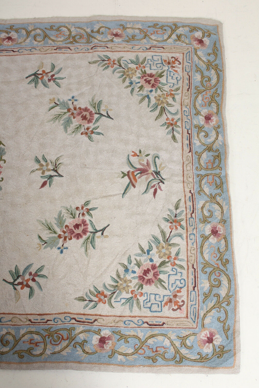 Tapis kashmiri noué et cousu à la main 182x119cm