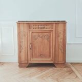 Rare Art Deco sideboard – solid oak, marble & fine finishes
