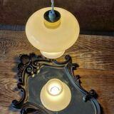 Vintage opaline portable lamp
