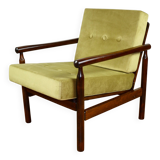 Stobrawa wooden armchair brown vintage olive - Bączyk - 2 pieces available