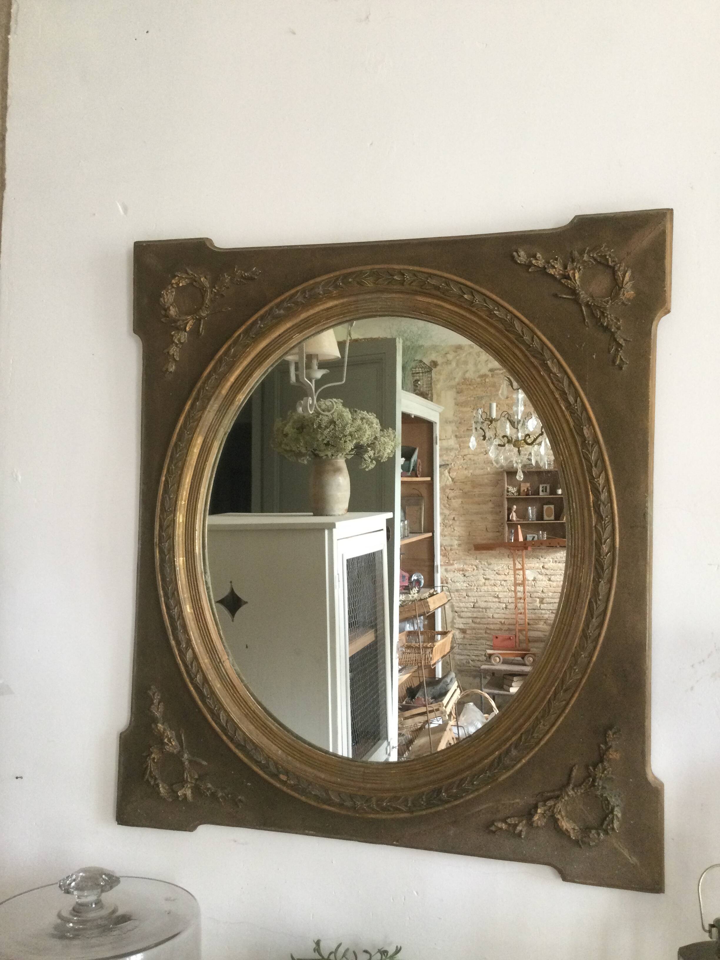 Antique gold mirror