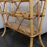 Rattan magazine rack, size XL, 1960s-70s