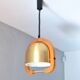Mid Century Italian Modern Brass and Oak adjustable height Chandelier 70s