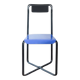 Chair Kaa by Francesco Soro, blue lacquered metal, 1980s