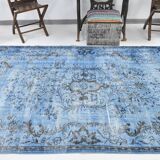 5x8 Shades Of Blue Soft Pastel Vintage Rug, 155x252Cm SK 4004