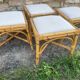 4 tabourets vintage bambou et rotin – années 60/70