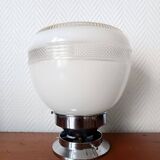 Lampe space age globe et chrome