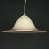 White and pink Murano glass pendant lamp, Italy, 1970s.
