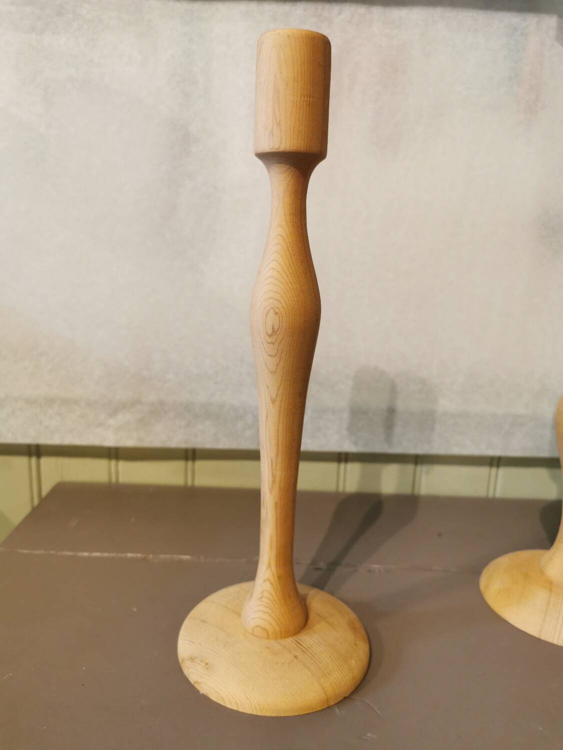 Trio of cedar wood candle holders Morocco