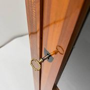 Biedermeier Display Cabinet in Cherry Veneer, Ash Burl, Austria, 1820s
