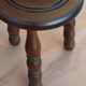 Pair de tabourets vintages en bois tourné