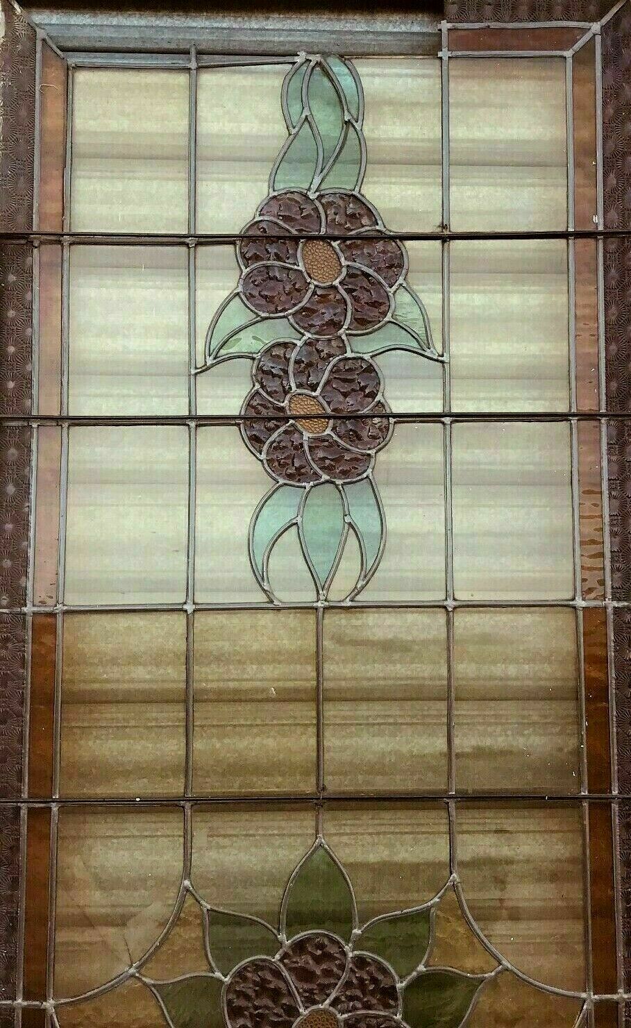 Separation of three Art Deco stained glass doors from the 1900s