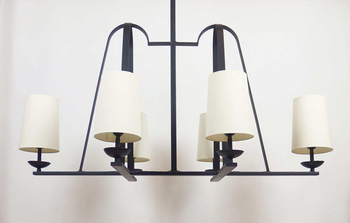 Wrought iron chandelier 1950-60