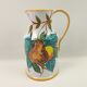 Ceramic jug deco fruit and multicolored leaves 25 cm