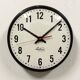 Vintage Black School Wall Clock from Lathem, 1980s