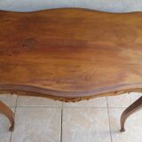 walnut table Louis XV Rocaille style