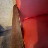 Red skai armchair, 60s
