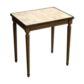 Louis XVI style in Cherry and marble side table