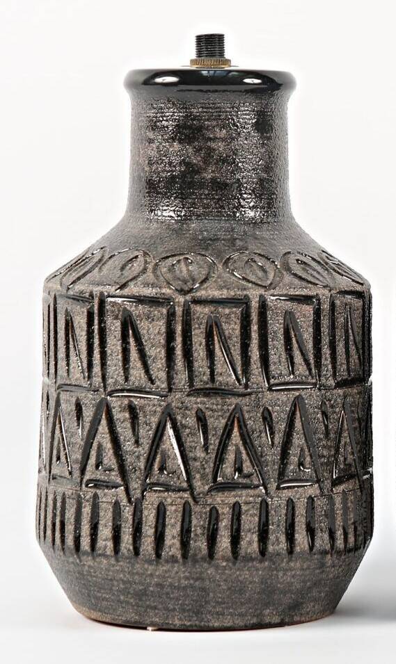 Glazed terracotta lamp base