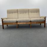 Svend Skipper Mobel Skippers Danois Beige du milieu du siècle, Canapé en teck, années 1960