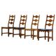 Vintage 1960s Danish Brutalist Oak High Back Chairs style of Henning Kjærnulf