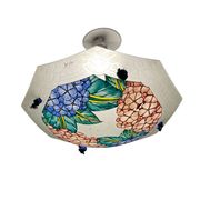 Art déco, suspension verre émaillé signée Loÿs Lucha vers 1930