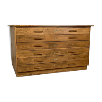 Architects plan chest of drawer with 6 drawers