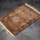 Vintage handwoven Turkmen Ersari oriental rug, 1950s.