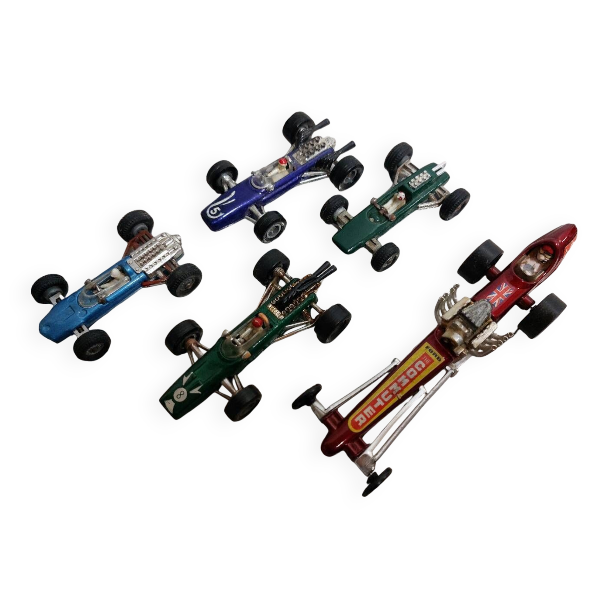 Lot of old vintage racing cars