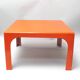 Orange fibreglass coffee table from Prisunic, 1970s.