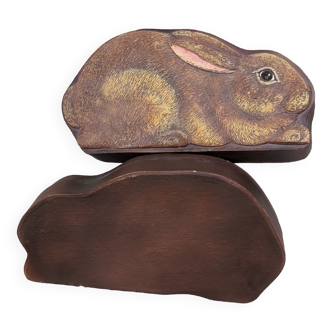 Painted cardboard rabbit box