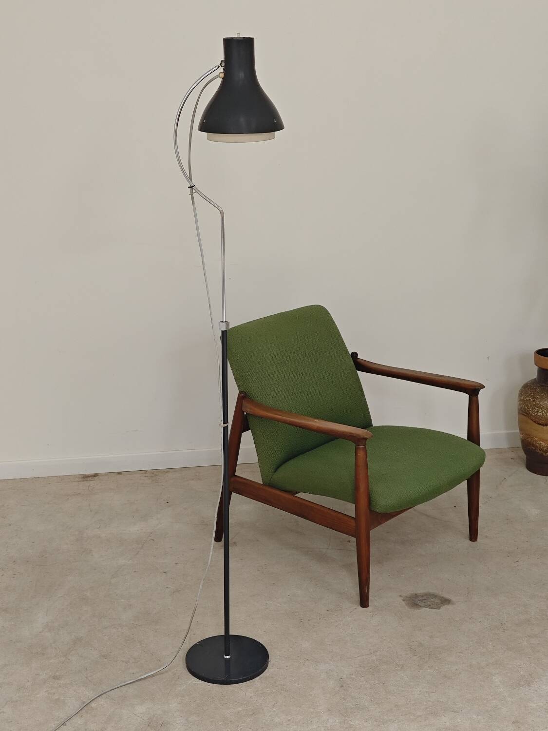 Lampadaire réglable anthracite 1716 par Josef Hurka pour Napako