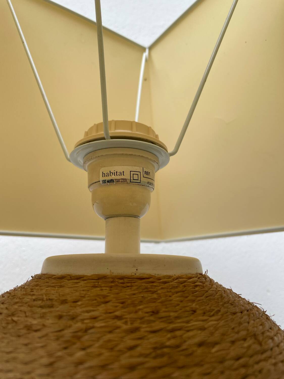 Habitat vintage rattan lamp