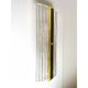 Stylish Gold Diamanted Rectangular Murano Glass Wall Sconces Two Piece Set