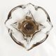 Cendrier murano carré 1960 transparent et marron