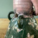 Pair of earthenware sconces signed Borderie - Szekely