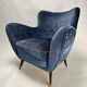 Set of Mid-Century Armchairs in the style of Guglielmo Veronesi, Italy, 1950s