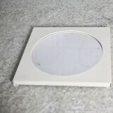 "space age" mirror, steel, 70s.