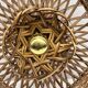 Vintage rattan basket wicker wall light 32 cm
