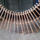 Miroir en rotin vintage -91cm