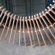 Miroir en rotin vintage -91cm