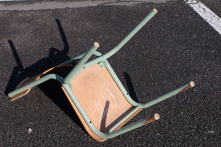 Set of 6 adult chairs Mullca 510 green